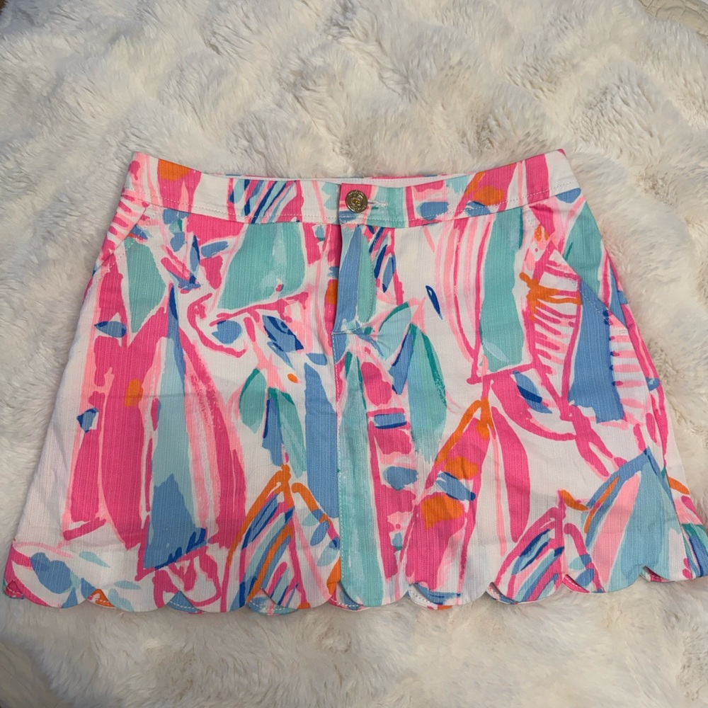 Lilly Pulitzer sailboat scalloped skirt